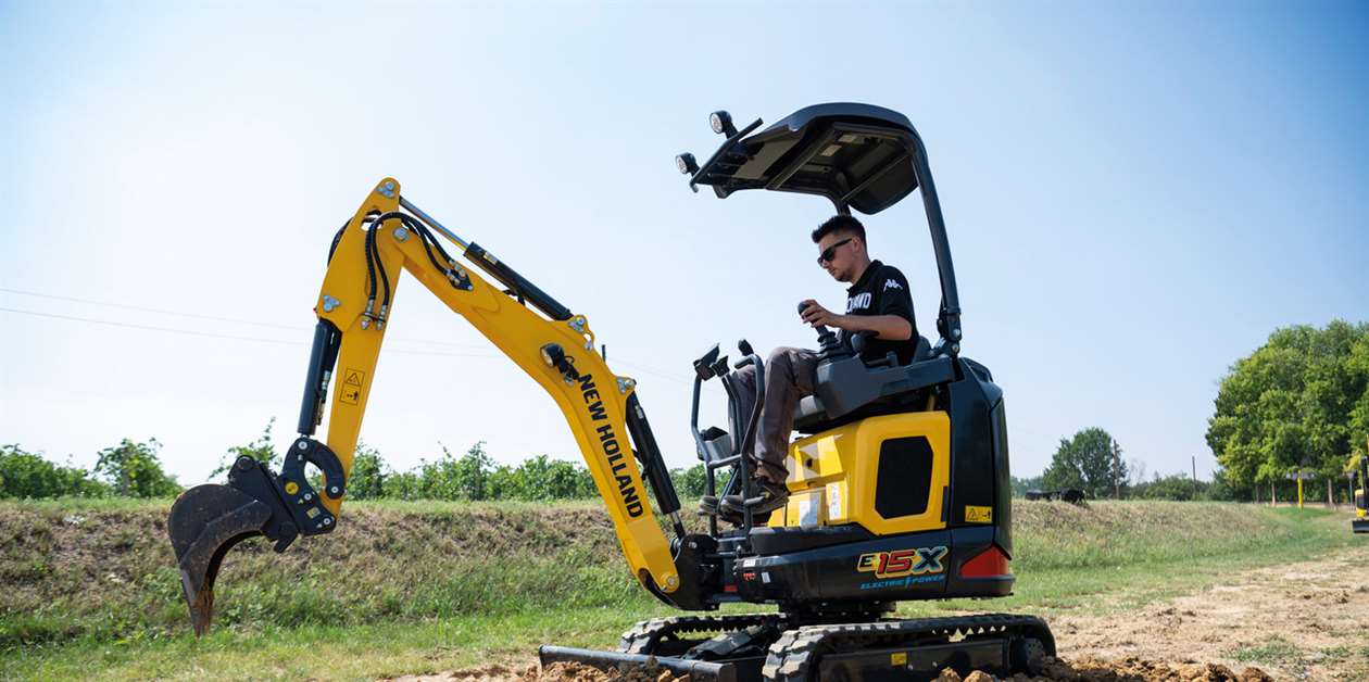First New Holland electric mini excavator on display International