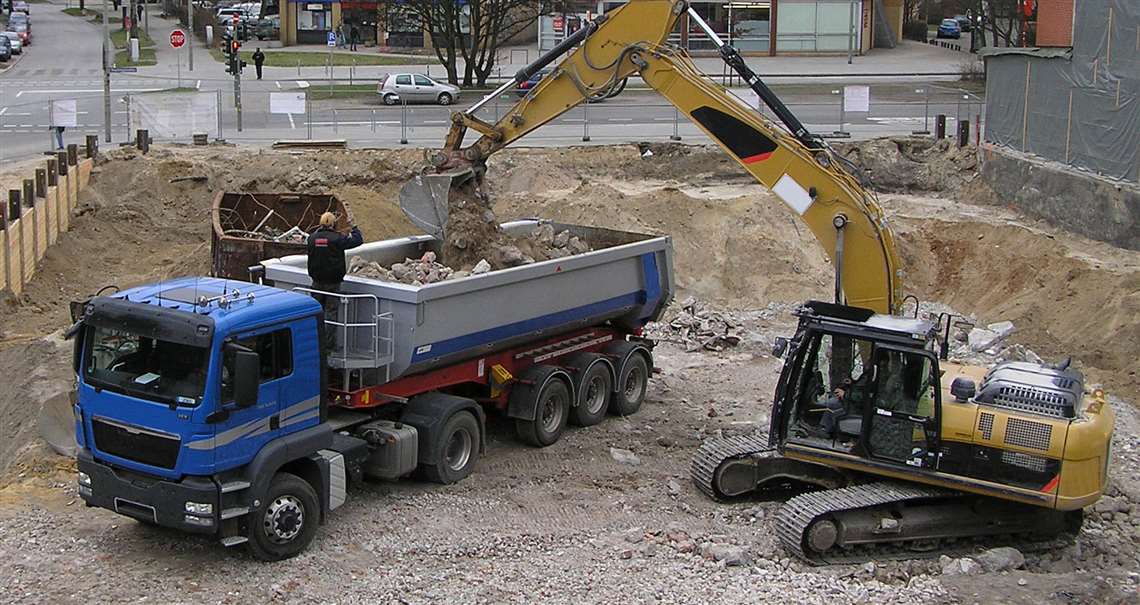 BG BAU Generic image of a construction site in Germany