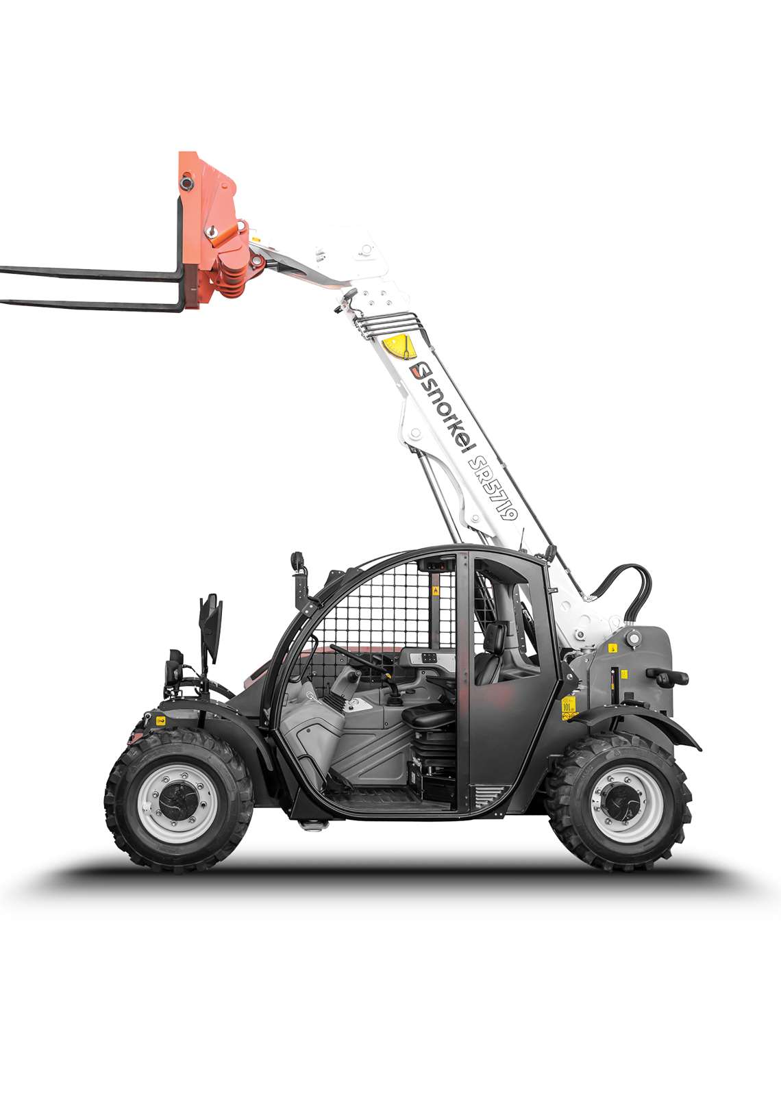 Snorkel's SR5719 telehandler equipped with an open cab 