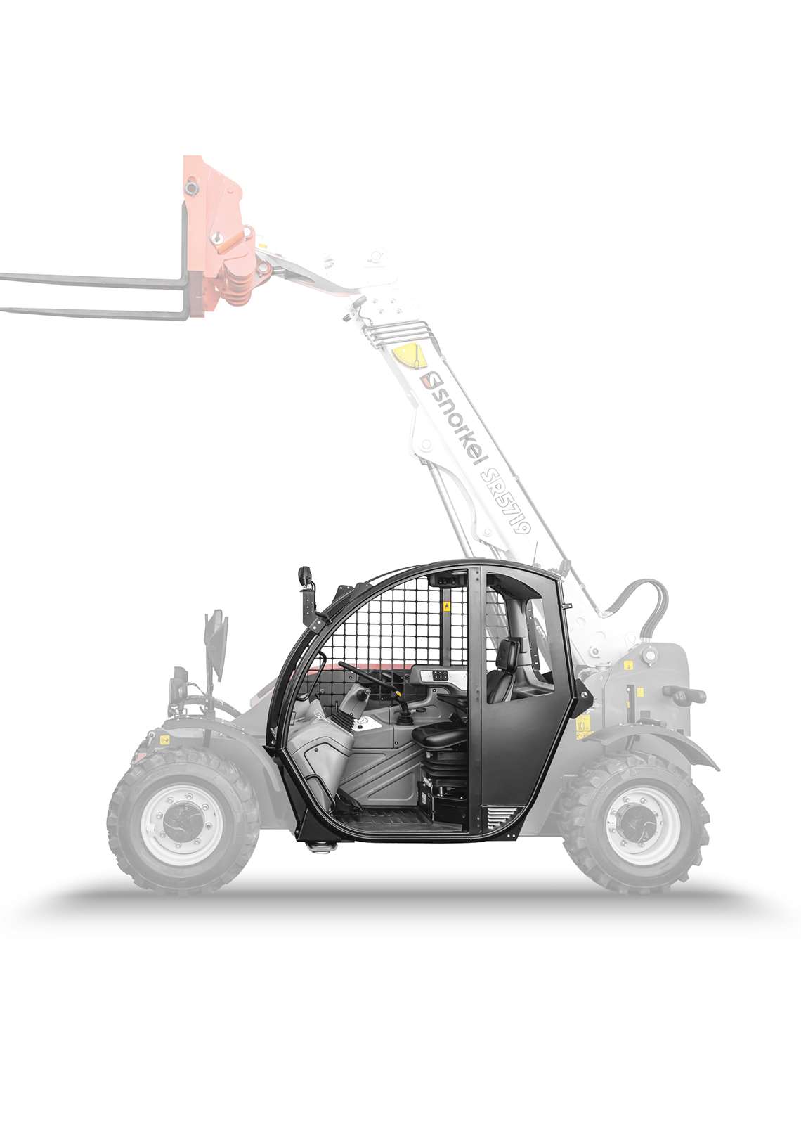 Snorkel's SR5719 telehandler equipped with an open cab