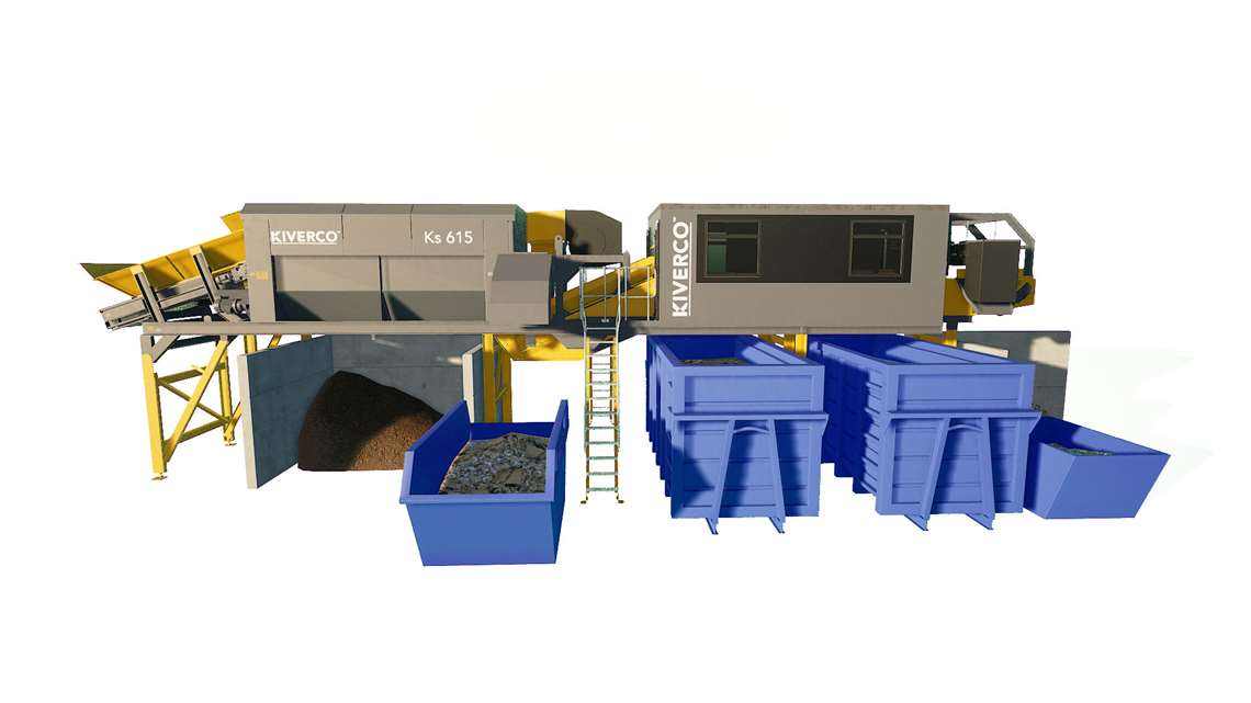 Kiverco's Ks 615 static waste recycling plant