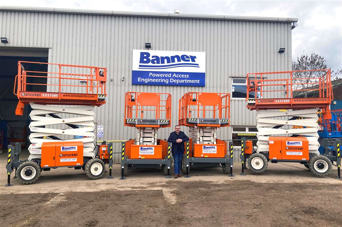 Phil James, Depot Manager Receives Four Snorkel Bi-Energy Scissor Lifts