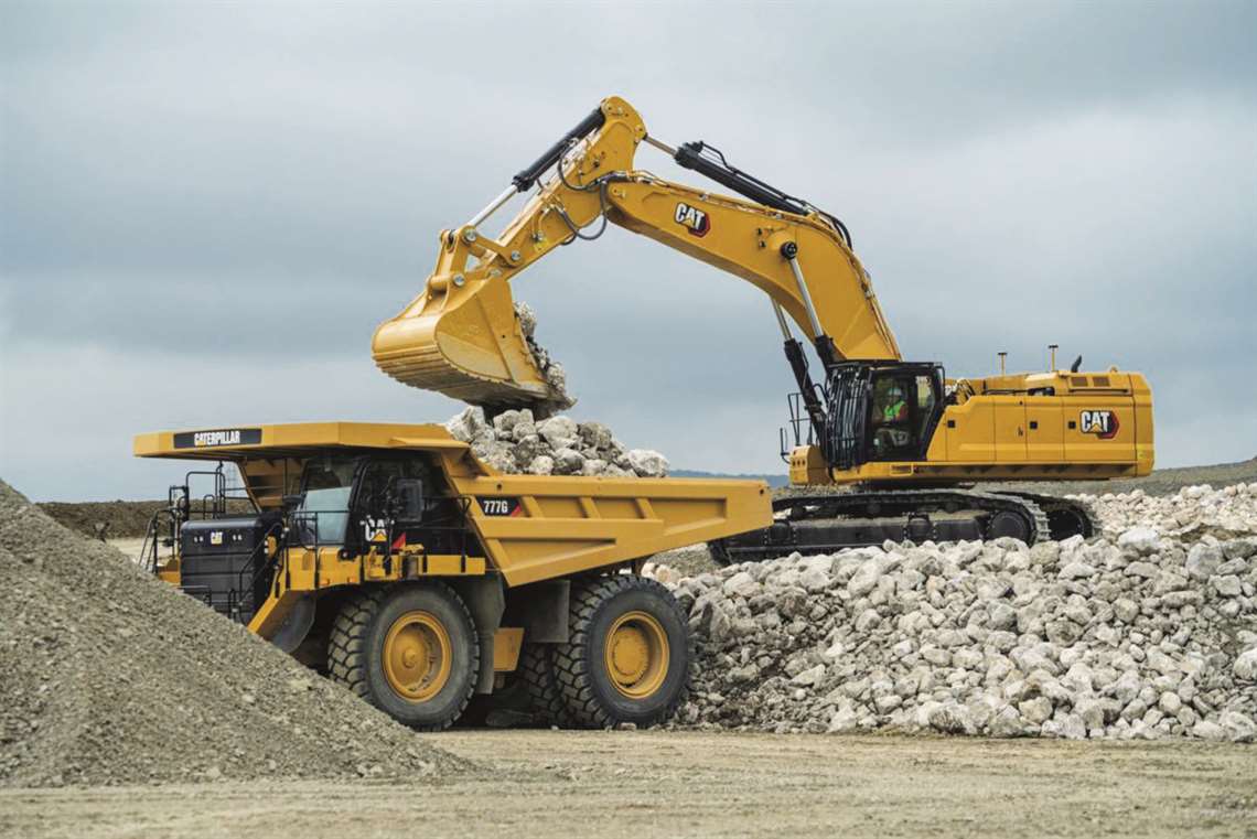 The new 395 Cat excavator.