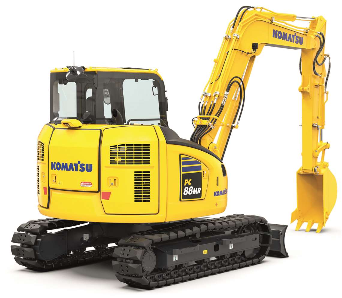 Komatsu’s PC88MR-11 midi excavator