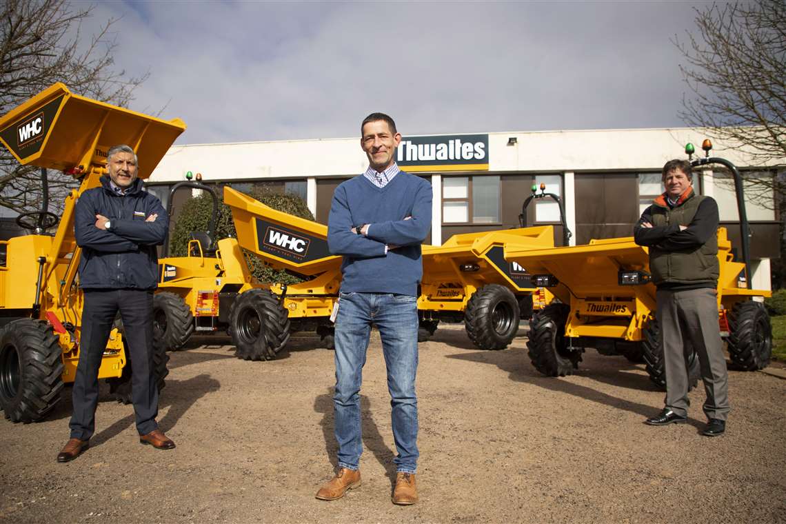 WHC's managing director with Thwaites' distribution manager and Lister Wilder's sales manager