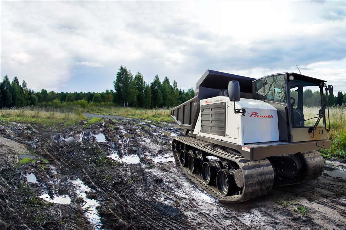 Prinoth's upgraded next generation Panther T14R rotating dumper