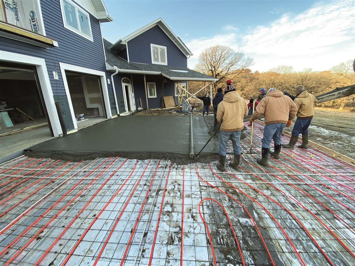Curb Roller screed being laid