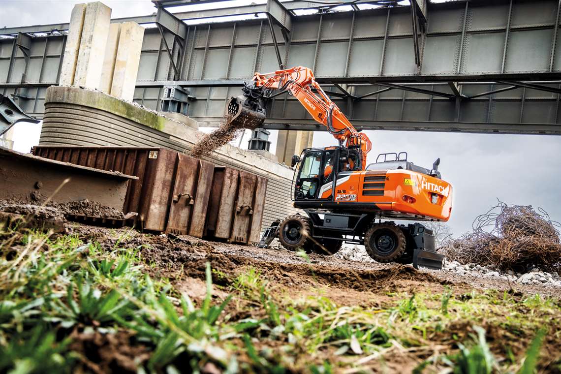 Hitachi ZX220W-7 wheeled excavator