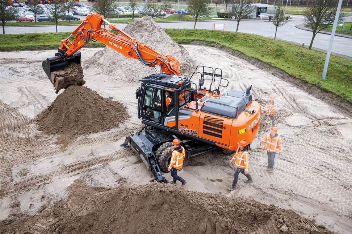 Hitachi ZX220W-7 wheeled excavator