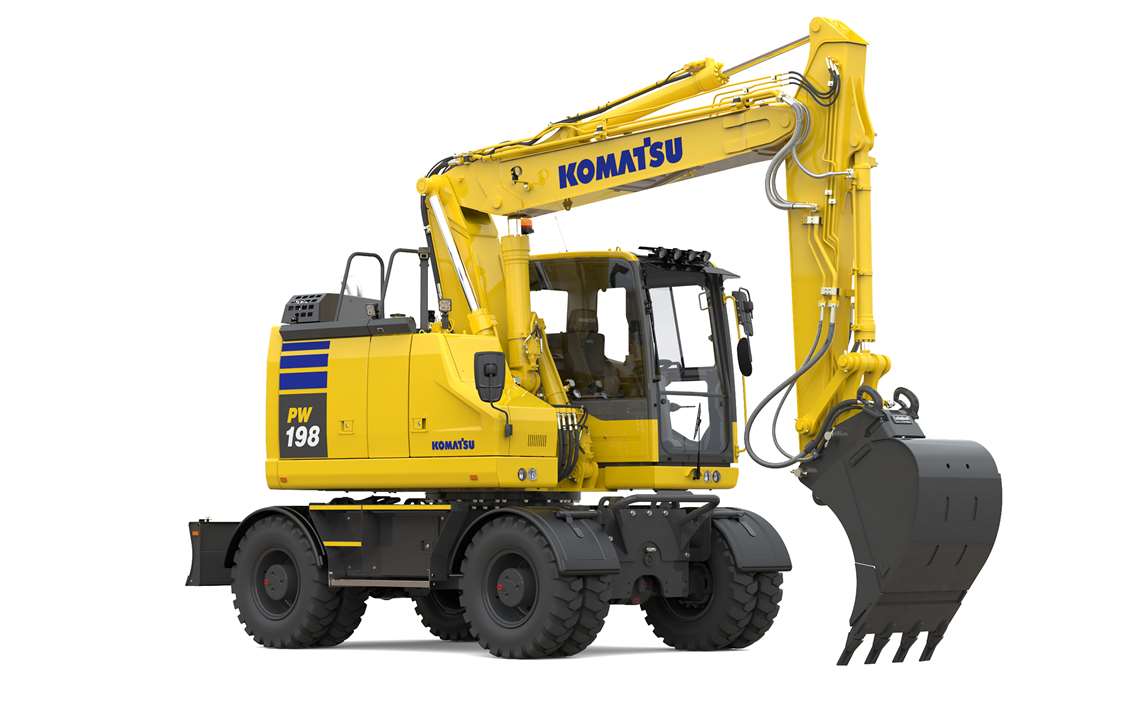 The PW168-11 wheeled excavator from Komatsu. (Photo: Komatsu)