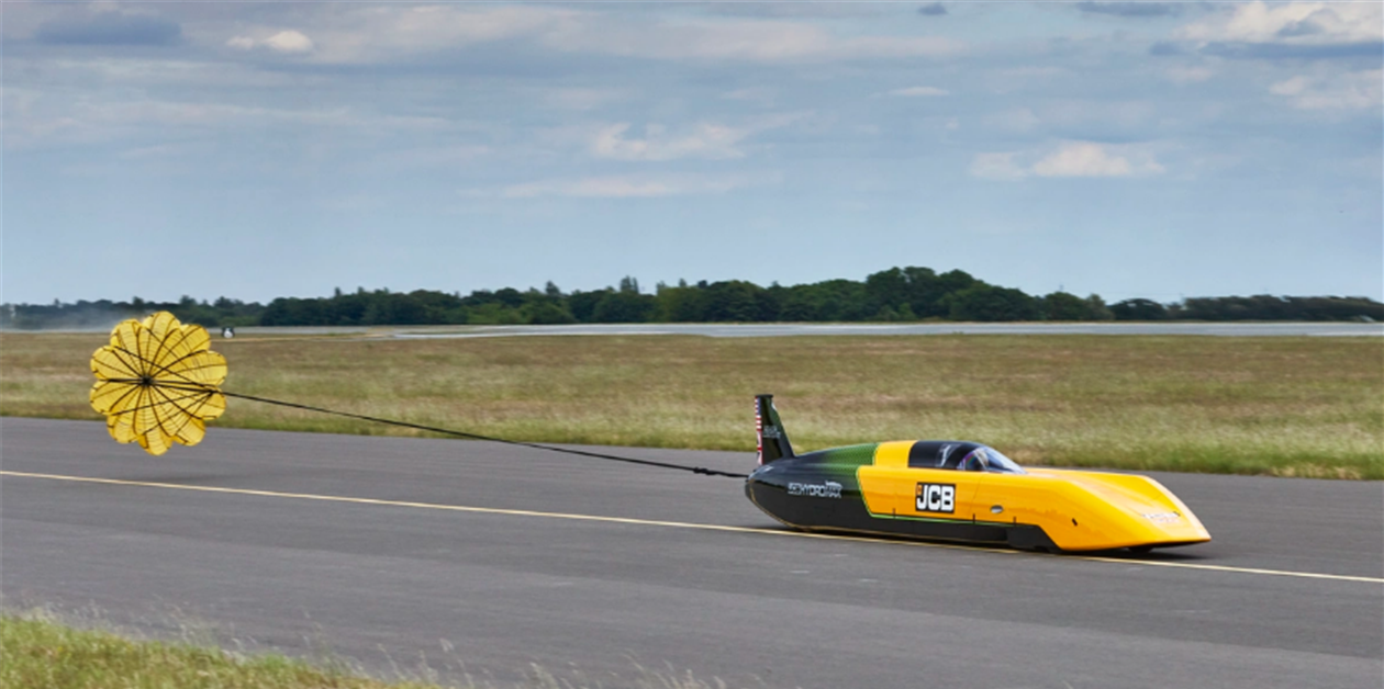 JCB's hydrogen-powered Hydromax car reaches 208mph in testing