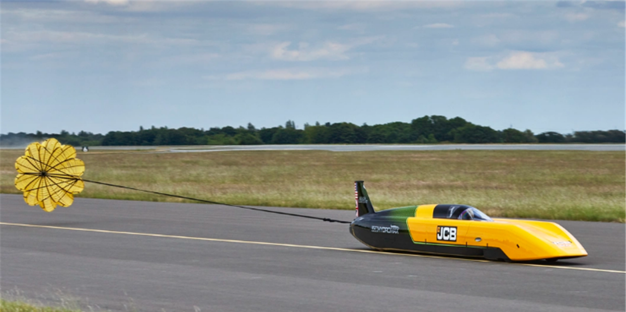 JCB’s hydrogen-powered Hydromax car reaches 208mph in testing