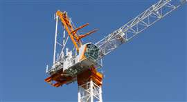 O novo guindaste de torre com lança articulada Moritsch Cranes RTL 195, com capacidade de 16 toneladas.