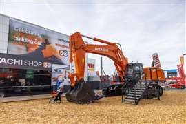 Hitachi 84-tonne Zaxis 890 LCH tracked excavator.