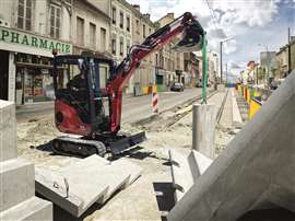 Yanmar’s SV17e electric mini excavator prototype. (Photo: Yanmar)