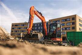 According to Hitachi, the ZX55U-6EB has been designed to provide similar levels of performance as diesel alternatives. (Photo: Hitachi)