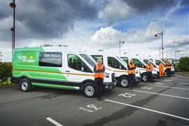 Sunbelt Rentals employees standing in front of the new welfare units