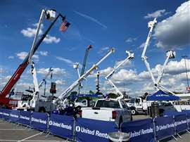 The United Rentals stand at the 2023 Utility Expo. (Photo: IRN)