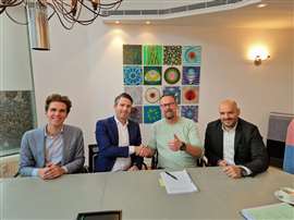 From left to right: Duco Pelsrijcken (investment manager, Value Enhancement Partners), Erwin Claus (CEO of EQIN), Thomas Weidisch (former owner of ToolsRent 24) and Christian Kratz (country manager, EQIN)