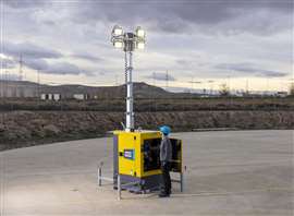 The HiLight BI+ 4, Atlas Copco's first ever light tower in the hybrid range.