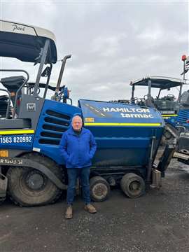 Willie Hamilton of Hamilton Tarmac, with his Wirtgen Group fleet of road construction equipment