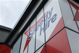 Photo showing store branding at a Speedy Hire depot in the UK. (Image: Speedy Hire)