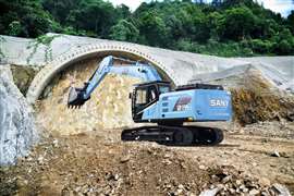 Sany's SY215E electric excavator (Image: Sany)