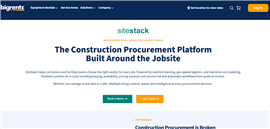 A screenshot of the SiteStack platform