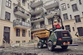 Photo of the HG E3000 electric site dumper working on site. (Photo: HG)