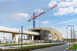 Metro station Moulon Campus under construction in Orsay near Paris, France on February 28, 2024