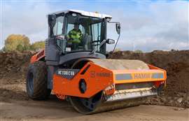 Le groupe Wirtgen a lancé le Hamm HC 130i C VA, un compacteur de 13 tonnes équipé de la technologie Smart Compact (Image reproduite avec l'aimable autorisation du groupe Wirtgen)