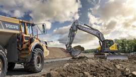 Volvo CE ECR355 short-swing excavator
