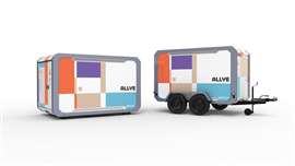 Ripresa in studio dell'unità BESS MAX300 di Allye Energy, sia in versione skid che su ruote. (Immagine: Allye)
