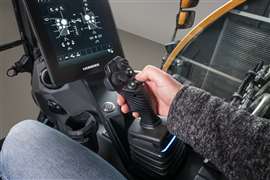 The inside of a cab offers operators more comfort and ease than in the past. (Image: Liebherr) 