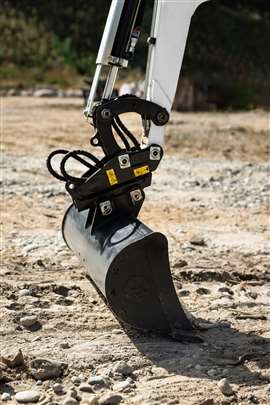 A mini excavator bucket