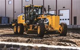 A John Deere apresentará um novo portfólio de motoniveladoras SmartGrade para o mercado da construção civil na ConExpo (Imagem: John Deere)