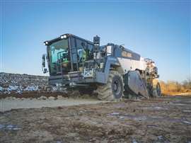 O Grupo Wirtgen apresentará uma nova geração de recicladores a frio e estabilizadores de solo sobre rodas da série WR X-Tier (Imagem: Grupo Wirtgen).