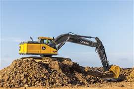 A nova geração de escavadeiras de médio porte P-Tier, previamente anunciada, será apresentada na ConExpo (Imagem: John Deere).