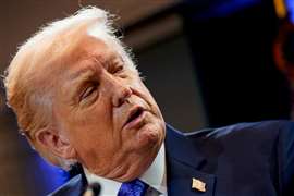 Le président américain Donald Trump lors d'une conférence de presse en février 2026 (Image : Reuters/Elizabeth Frantz)