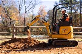 Replacing the Cat 300.9D is the new Cat 301 CR micro mini excavator (Image: Caterpillar)