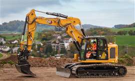 Cat has debuted the compact radius 319 excavator at ConExpo 2026 (Image: Cat)