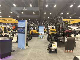 The company's stand at ConExpo showcased the different brands of the Fayat Group
