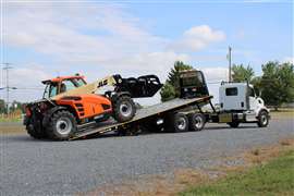 Jerr-Dan 15T Carrier with JLG telehandler