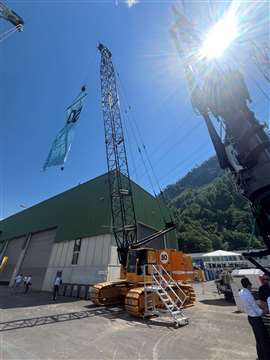 First unit of Liebherr's 870 crawler crane in the sunshine at the 50th anniversary open day