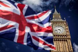 Bandera del Reino Unido - Big Ben - Parlamento