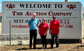 From left: Jonnie Keys, Yoder & Frey and Euro Auctions; Claudia Knopp, co-founder of The Auction Company; and Steve Gorin, co-founder of The Auction Company.