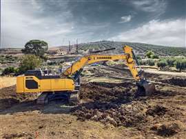 La Liebherr R 948 G8 es una de las tres nuevas excavadoras de orugas que se presentarán en Steinexpo 2026 en el segmento de 50 toneladas (Imagen: Liebherr).