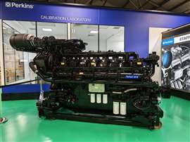 The Perkins 5016 engine at the company's facility in Stafford, England (Image: KHL Group)
