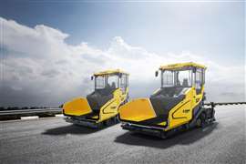 The new Bomag BF 700 pavers are available as tracked and wheeled models and have a maximum paving output of 700 tonnes per hour (Image: Bomag)