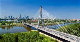 A bridge in Warsaw, Poland.